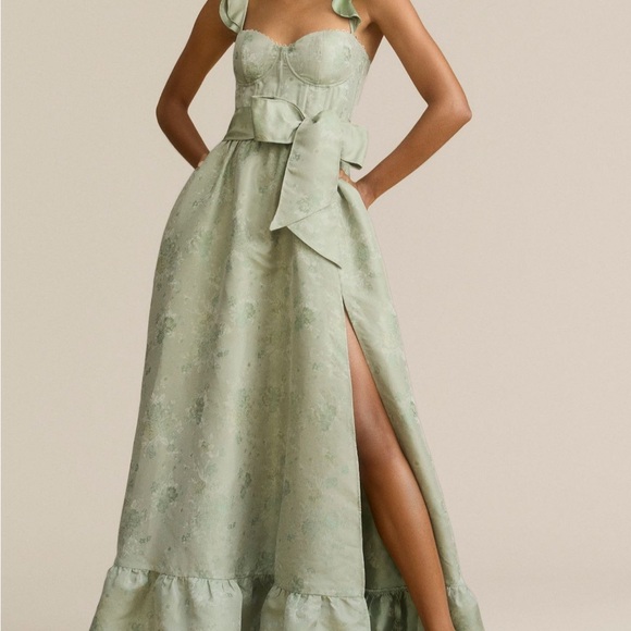 v chapman veronica corset ruffle side slit dress V. Chapman | Dresses | V Chapman Veronica Corset Ruffle Side Slit Dress